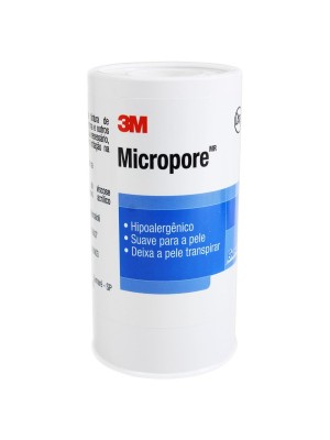 FITA MICROPORE 10 CM X 10 METROS (BRANCO)